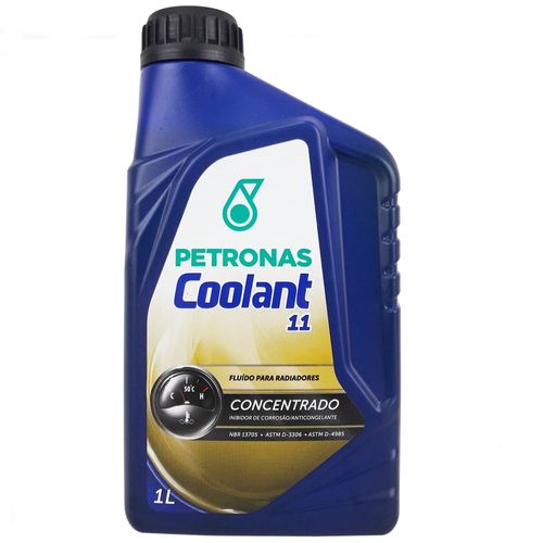 Aditivo para Água do Radiador Concentrado Inorgânico Petronas Coolant 11 Coloração Verde 1L