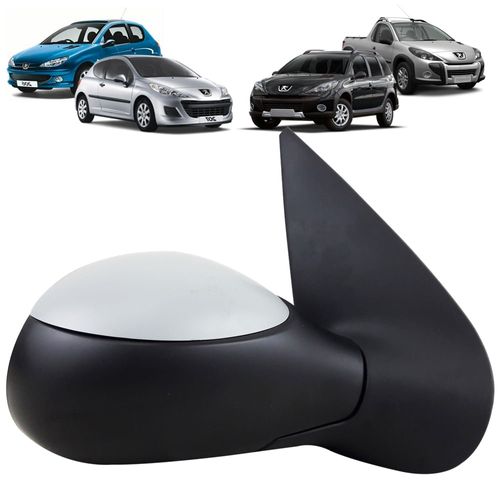 Espelho Retrovisor Externo Controle Elétrico Capa Primer para Pintar Original Peugeot 206 Peugeot 207 Peugeot Hoggar Peugeot Escapade