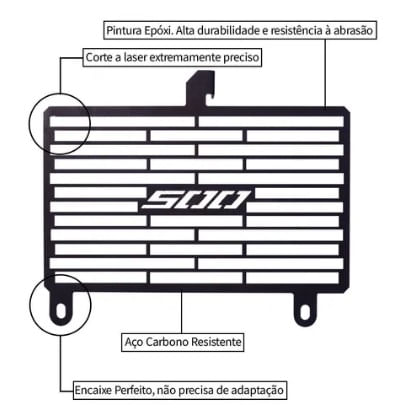 Tela Protetor De Radiador Aço CBR500RR CB500F 16 17 18
