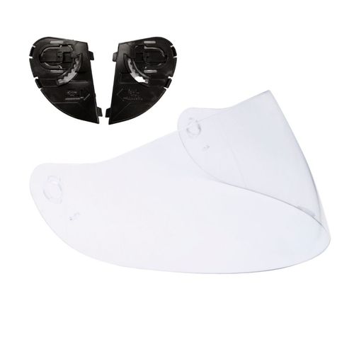 Kit Viseira + Fixação Capacete Fly F9 Transparente