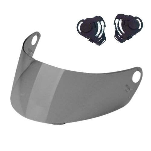 Kit Viseira + Fixação Capacete Taurus T5 - Bolt Transparente