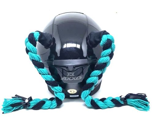 Trança para Capacete Xuca Xuquinha 45 cm Preto/Verde