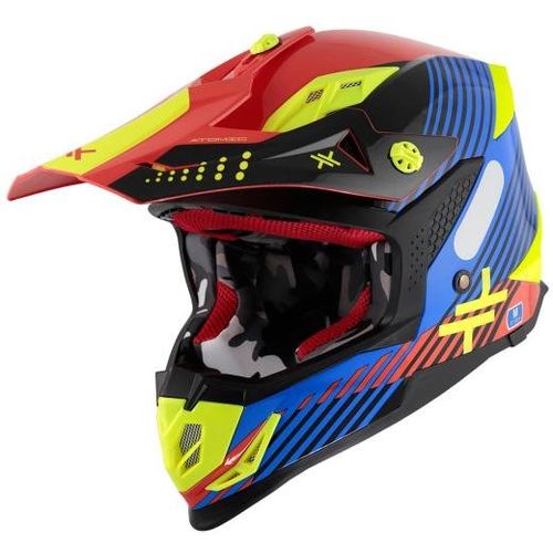Capacete Mattos Racing Atomic Azul/Vermelho