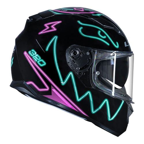 CAPACETE LS2 FF320 STREAM NEON FLUO FUC/TURQ
