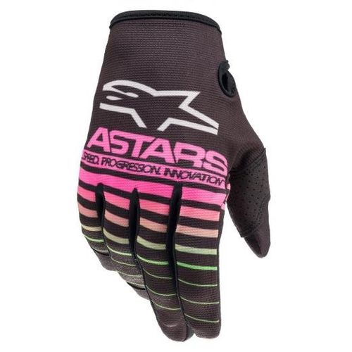 Luva Alpinestars Radar 22 Preto Verde Pink Fluo XL
