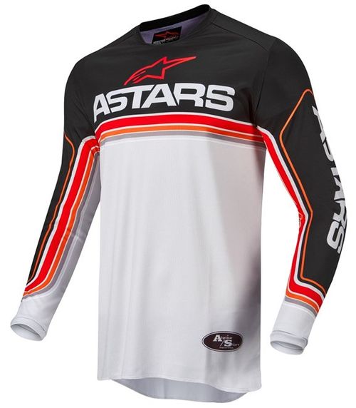 Camisa Alpinestars Fluid Speed 22 - Preto Vermelho Fluor