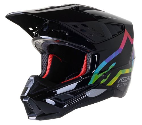 Capacete Alpinestars SM5 Compass Black Silver Hue Glossy