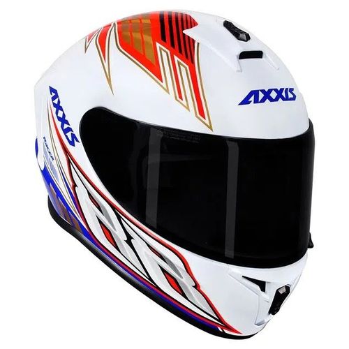 CAPACETE AXXIS DRAKEN RACER GLOSS WHITE / RED / BLUE