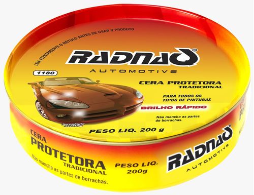Cera Automotiva Protetora Tradicional lata 200 gr RADNAQ RQ1180