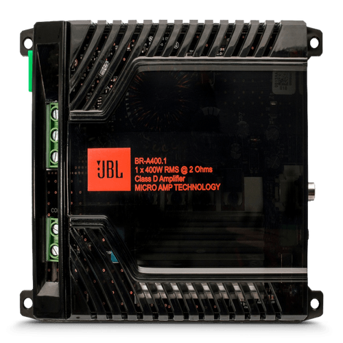 Módulo Amplificador Digital JBL BR-A 400.1 400W RMS 1 Canal 2 Ohms RCA Som Automotivo