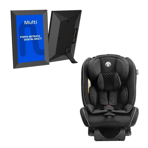 Combo Mãe - Cadeira para Auto 4stages Fix 0-36kgs Isofix Preta e Porta Retrato Digital - BB339K