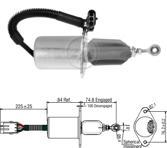 SOLENOIDE DE CORTE DE BOMBA INJETORA 12V - ZM440