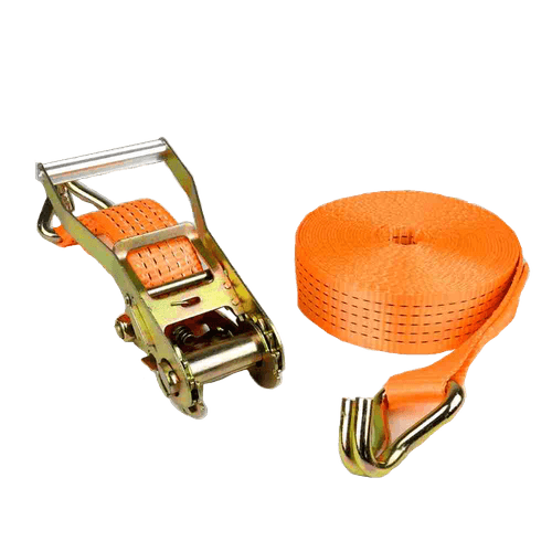 Conjunto Cinta de Amarração 5T 50mm 9M Laranja c/ Catraca e Gancho J RCAI-2002