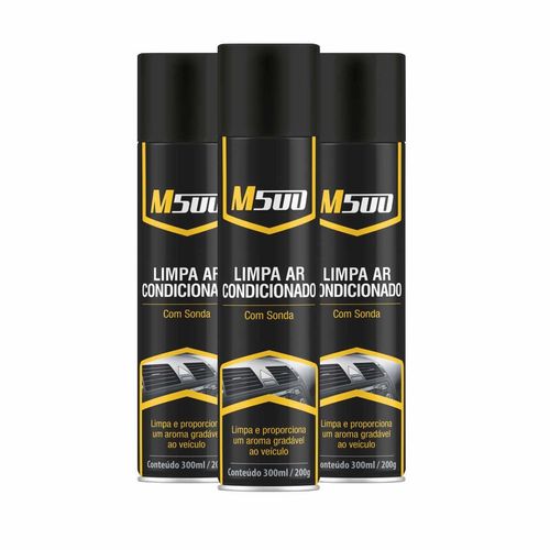 Limpa Ar Condicionado Com Sonda Aroma Lavanda 300ml M500 - 3 Peças