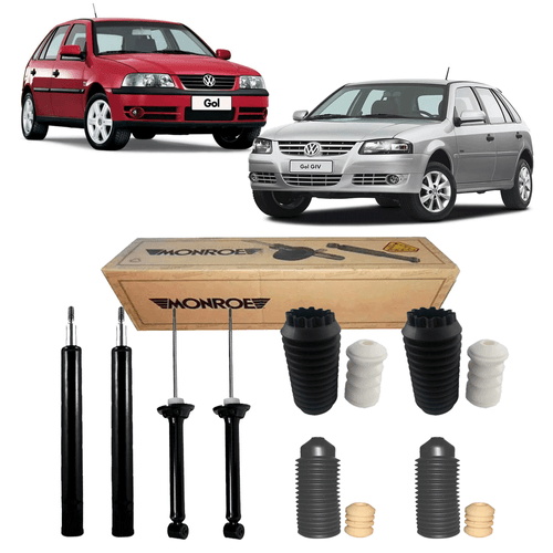 Kit 4 Amortecedores Gol G3 G4 1999 A 2014 + Kit Completo