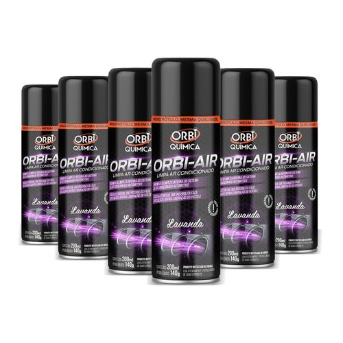 Limpa Ar Condicionado Granada Aroma Lavanda 200ml Orbi - 6 Peças